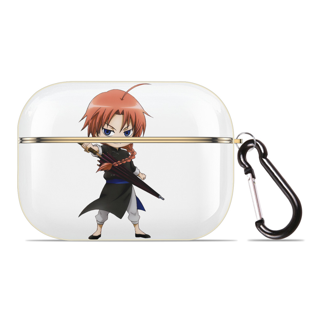 （画像用） ぎんたま 坂田銀時（さかたぎんとき） 神楽 志村新八（しむら しんぱち） GINTAMA Sakata Gintoki Kagura Shimura Shinpachi 【AirPods Pro用】ハードシェル保護ケース｜耐衝撃・防指紋・カラビナ付き商品仕様