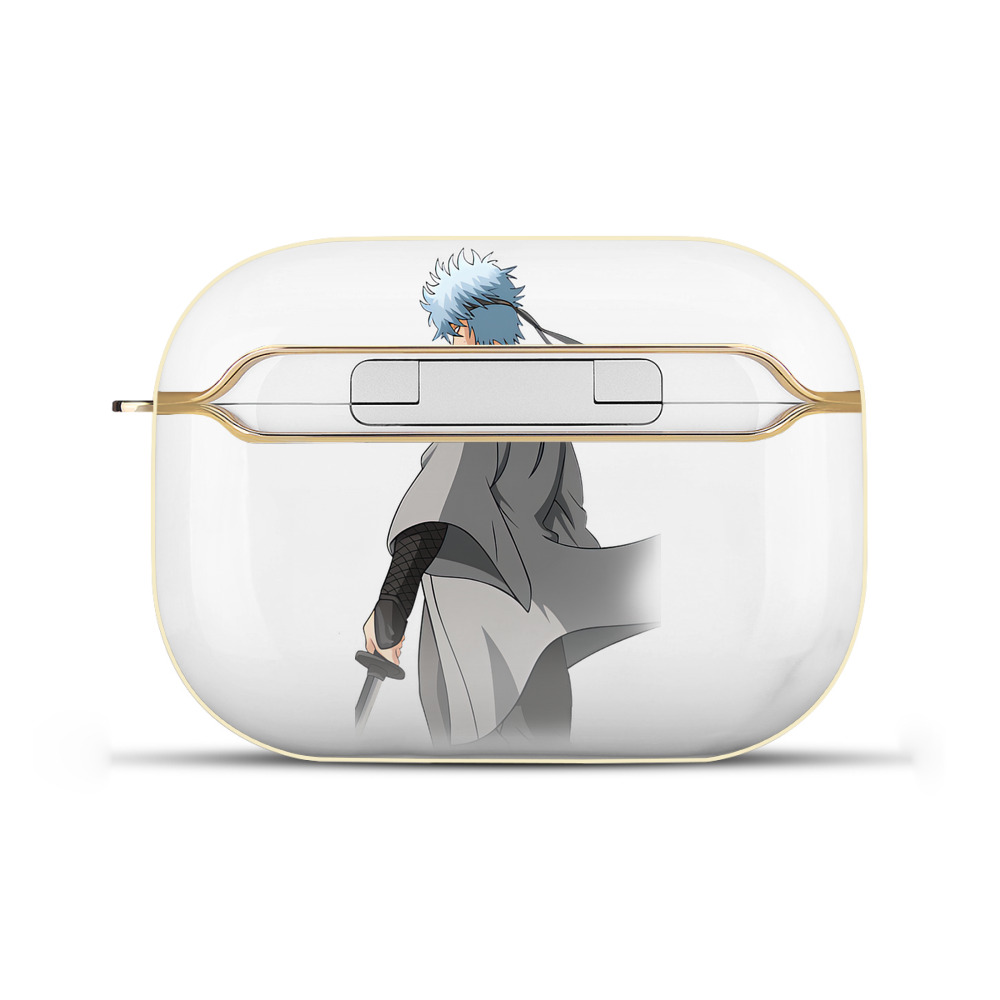 （画像用） ぎんたま 坂田銀時（さかたぎんとき） 神楽 志村新八（しむら しんぱち） GINTAMA Sakata Gintoki Kagura Shimura Shinpachi 【AirPods Pro用】ハードシェル保護ケース｜耐衝撃・防指紋・カラビナ付き商品仕様