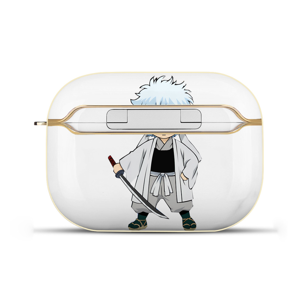 （画像用） ぎんたま 坂田銀時（さかたぎんとき） 神楽 志村新八（しむら しんぱち） GINTAMA Sakata Gintoki Kagura Shimura Shinpachi 【AirPods Pro用】ハードシェル保護ケース｜耐衝撃・防指紋・カラビナ付き商品仕様