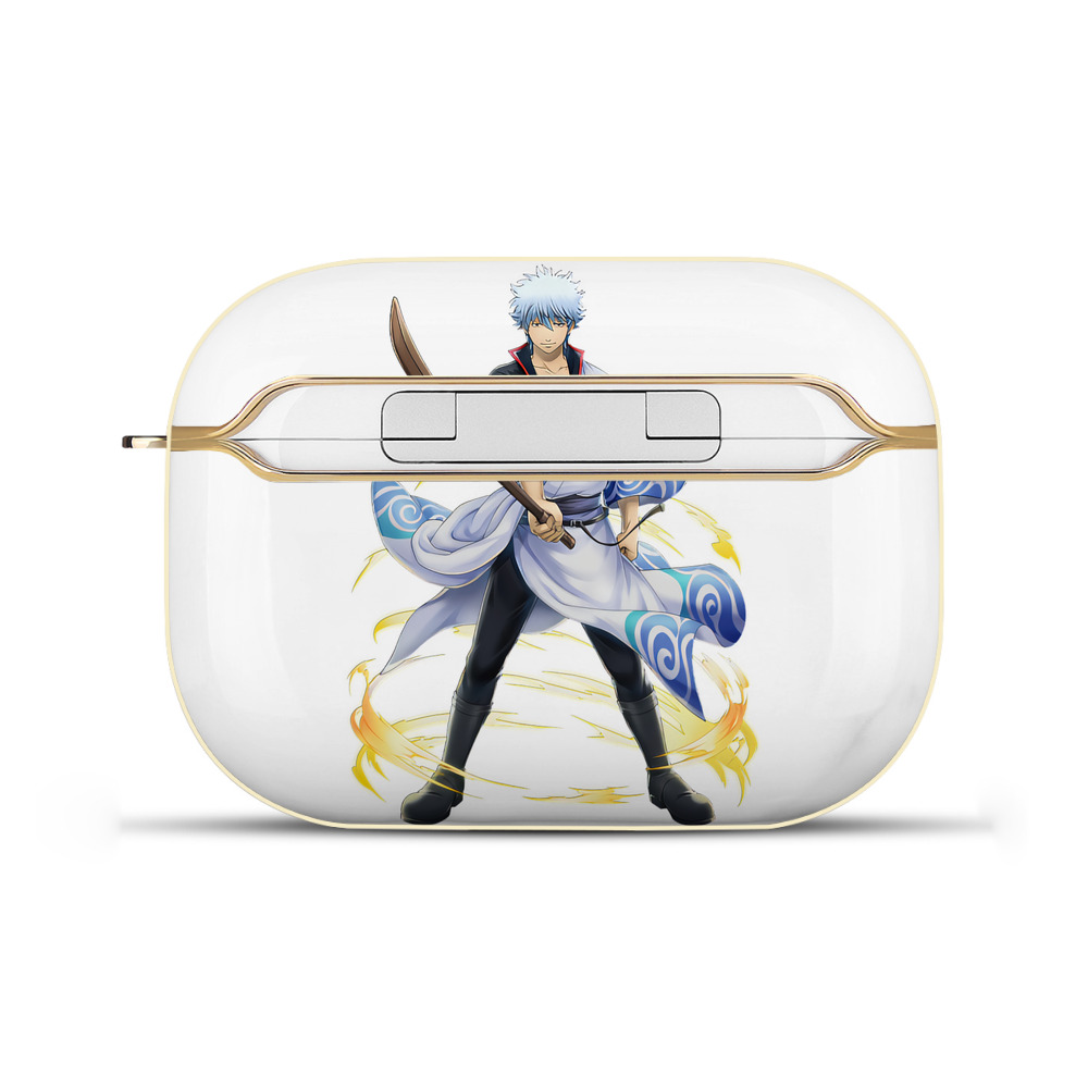 （画像用） ぎんたま 坂田銀時（さかたぎんとき） 神楽 志村新八（しむら しんぱち） GINTAMA Sakata Gintoki Kagura Shimura Shinpachi 【AirPods Pro用】ハードシェル保護ケース｜耐衝撃・防指紋・カラビナ付き商品仕様