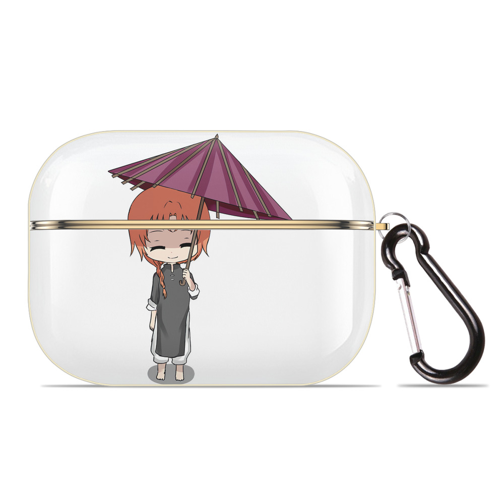 （画像用） ぎんたま 坂田銀時（さかたぎんとき） 神楽 志村新八（しむら しんぱち） GINTAMA Sakata Gintoki Kagura Shimura Shinpachi 【AirPods Pro用】ハードシェル保護ケース｜耐衝撃・防指紋・カラビナ付き商品仕様