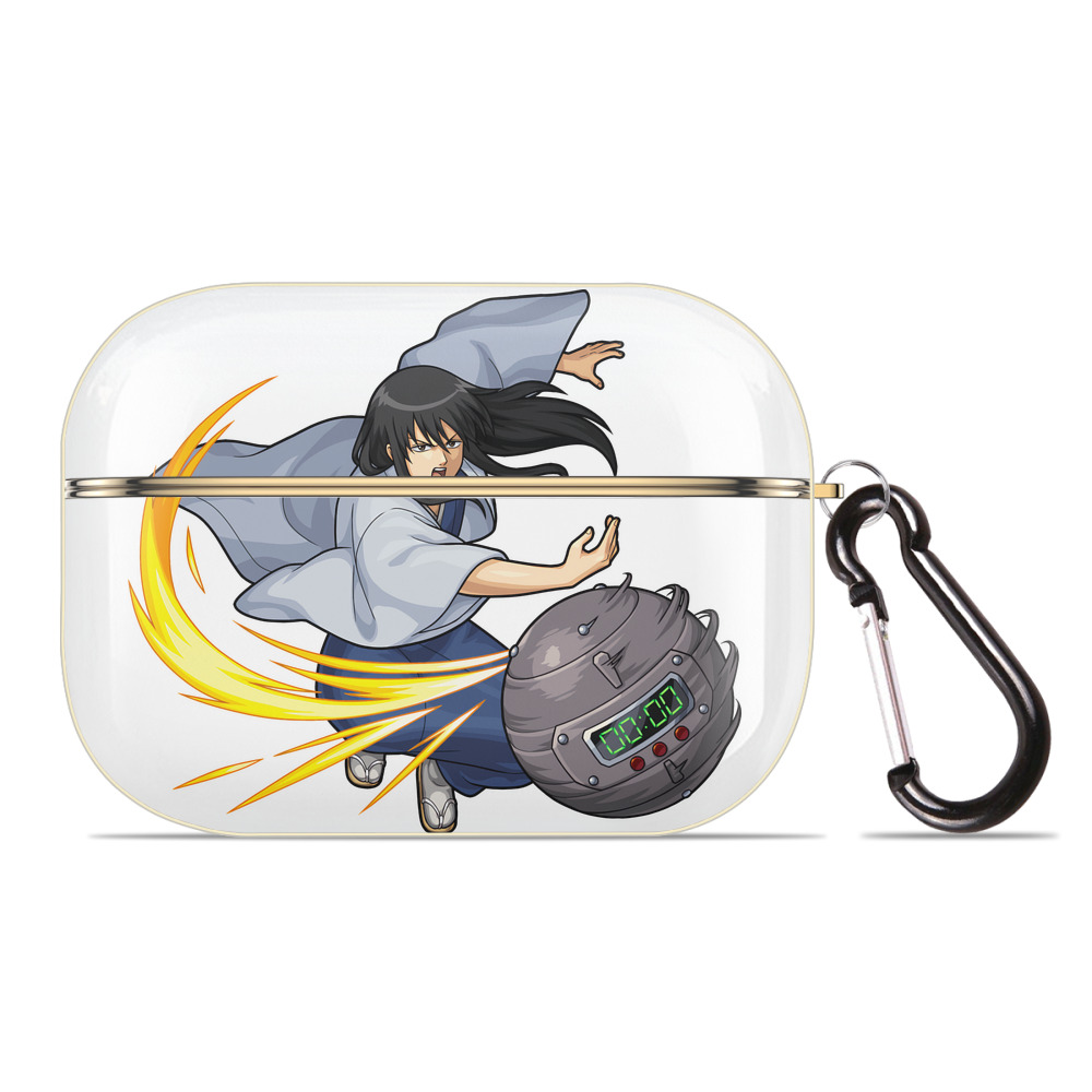 （画像用） ぎんたま 坂田銀時（さかたぎんとき） 神楽 志村新八（しむら しんぱち） GINTAMA Sakata Gintoki Kagura Shimura Shinpachi 【AirPods Pro用】ハードシェル保護ケース｜耐衝撃・防指紋・カラビナ付き商品仕様