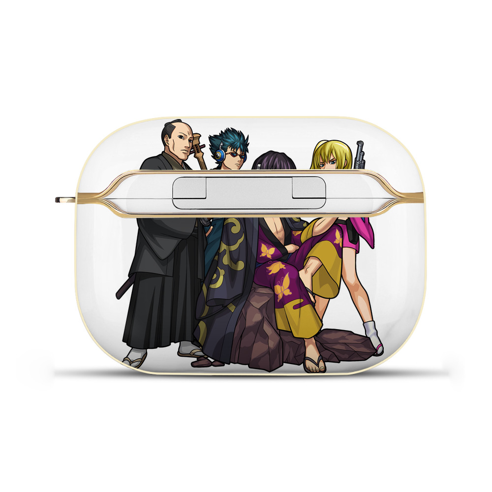 （画像用） ぎんたま 坂田銀時（さかたぎんとき） 神楽 志村新八（しむら しんぱち） GINTAMA Sakata Gintoki Kagura Shimura Shinpachi 【AirPods Pro用】ハードシェル保護ケース｜耐衝撃・防指紋・カラビナ付き商品仕様