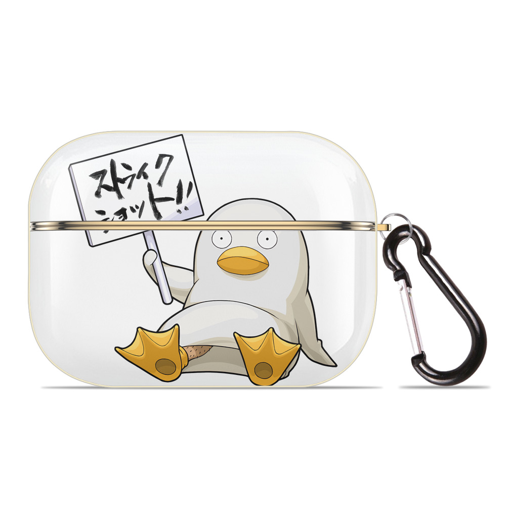 （画像用） ぎんたま 坂田銀時（さかたぎんとき） 神楽 志村新八（しむら しんぱち） GINTAMA Sakata Gintoki Kagura Shimura Shinpachi 【AirPods Pro用】ハードシェル保護ケース｜耐衝撃・防指紋・カラビナ付き商品仕様