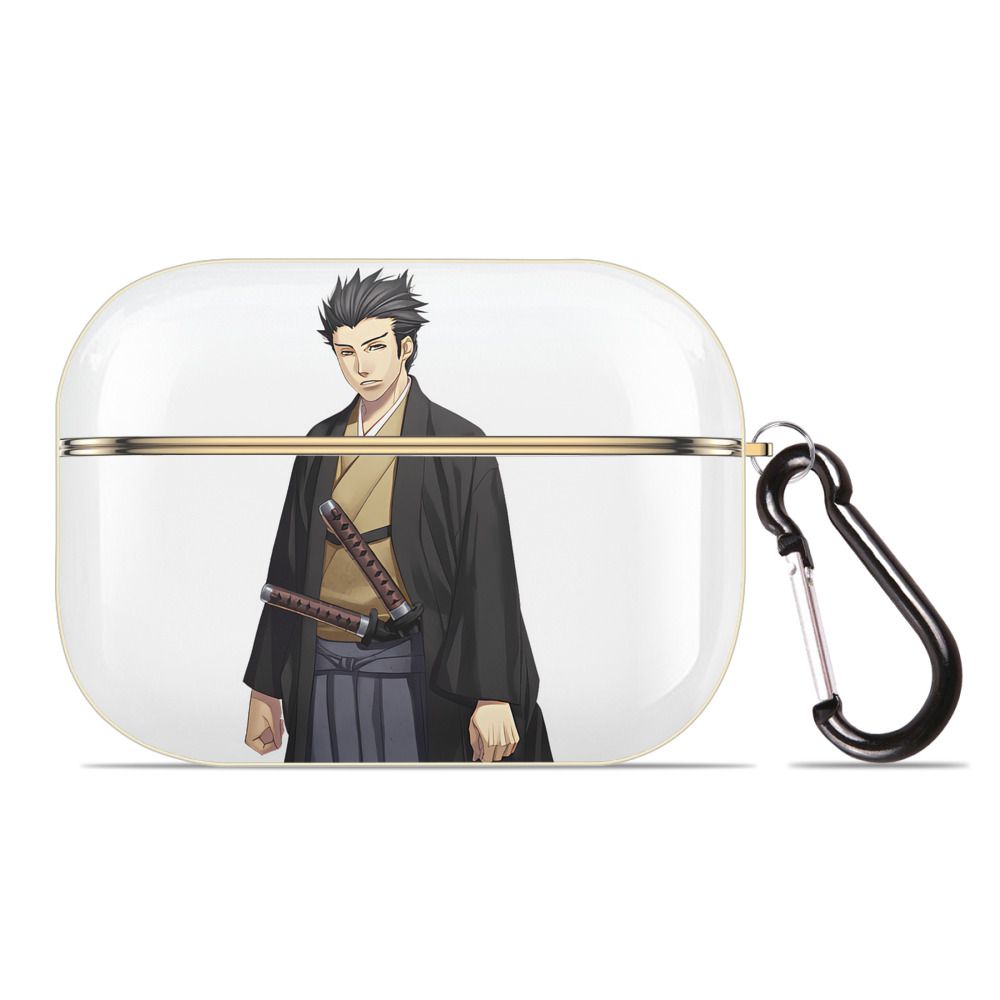 （画像用） ぎんたま 坂田銀時（さかたぎんとき） 神楽 志村新八（しむら しんぱち） GINTAMA Sakata Gintoki Kagura Shimura Shinpachi 【AirPods Pro用】ハードシェル保護ケース｜耐衝撃・防指紋・カラビナ付き商品仕様