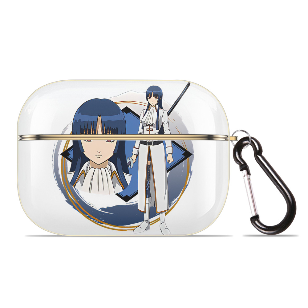 （画像用） ぎんたま 坂田銀時（さかたぎんとき） 神楽 志村新八（しむら しんぱち） GINTAMA Sakata Gintoki Kagura Shimura Shinpachi 【AirPods Pro用】ハードシェル保護ケース｜耐衝撃・防指紋・カラビナ付き商品仕様