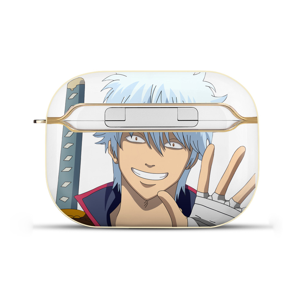 （画像用） ぎんたま 坂田銀時（さかたぎんとき） 神楽 志村新八（しむら しんぱち） GINTAMA Sakata Gintoki Kagura Shimura Shinpachi 【AirPods Pro用】ハードシェル保護ケース｜耐衝撃・防指紋・カラビナ付き商品仕様