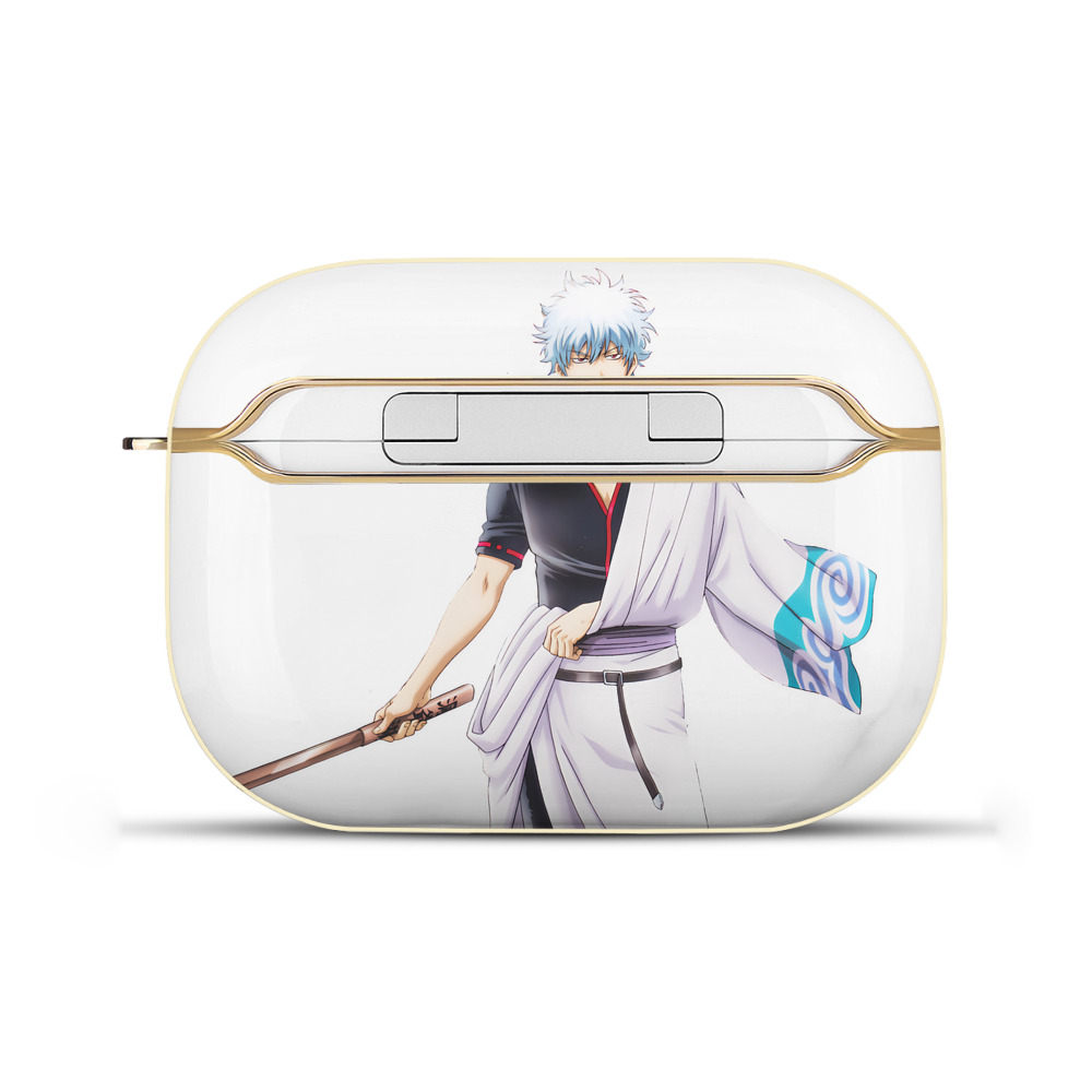 （画像用） ぎんたま 坂田銀時（さかたぎんとき） 神楽 志村新八（しむら しんぱち） GINTAMA Sakata Gintoki Kagura Shimura Shinpachi 【AirPods Pro用】ハードシェル保護ケース｜耐衝撃・防指紋・カラビナ付き商品仕様