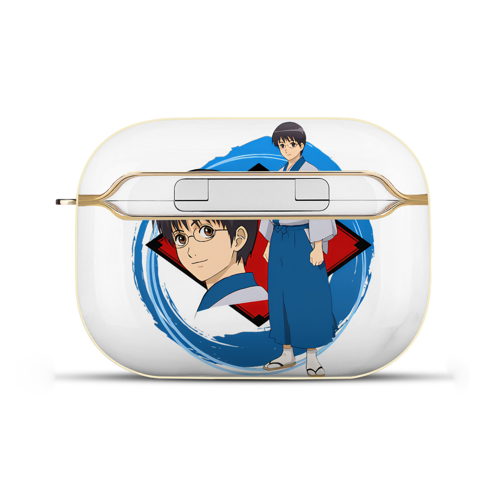 （画像用） ぎんたま 坂田銀時（さかたぎんとき） 神楽 志村新八（しむら しんぱち） GINTAMA Sakata Gintoki Kagura Shimura Shinpachi 【AirPods Pro用】ハードシェル保護ケース｜耐衝撃・防指紋・カラビナ付き商品仕様