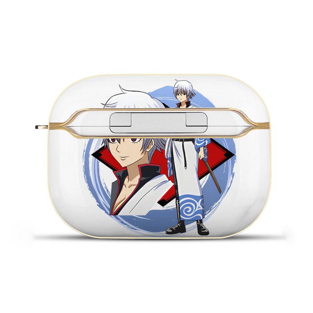 （画像用） ぎんたま 坂田銀時（さかたぎんとき） 神楽 志村新八（しむら しんぱち） GINTAMA Sakata Gintoki Kagura Shimura Shinpachi 【AirPods Pro用】ハードシェル保護ケース｜耐衝撃・防指紋・カラビナ付き商品仕様
