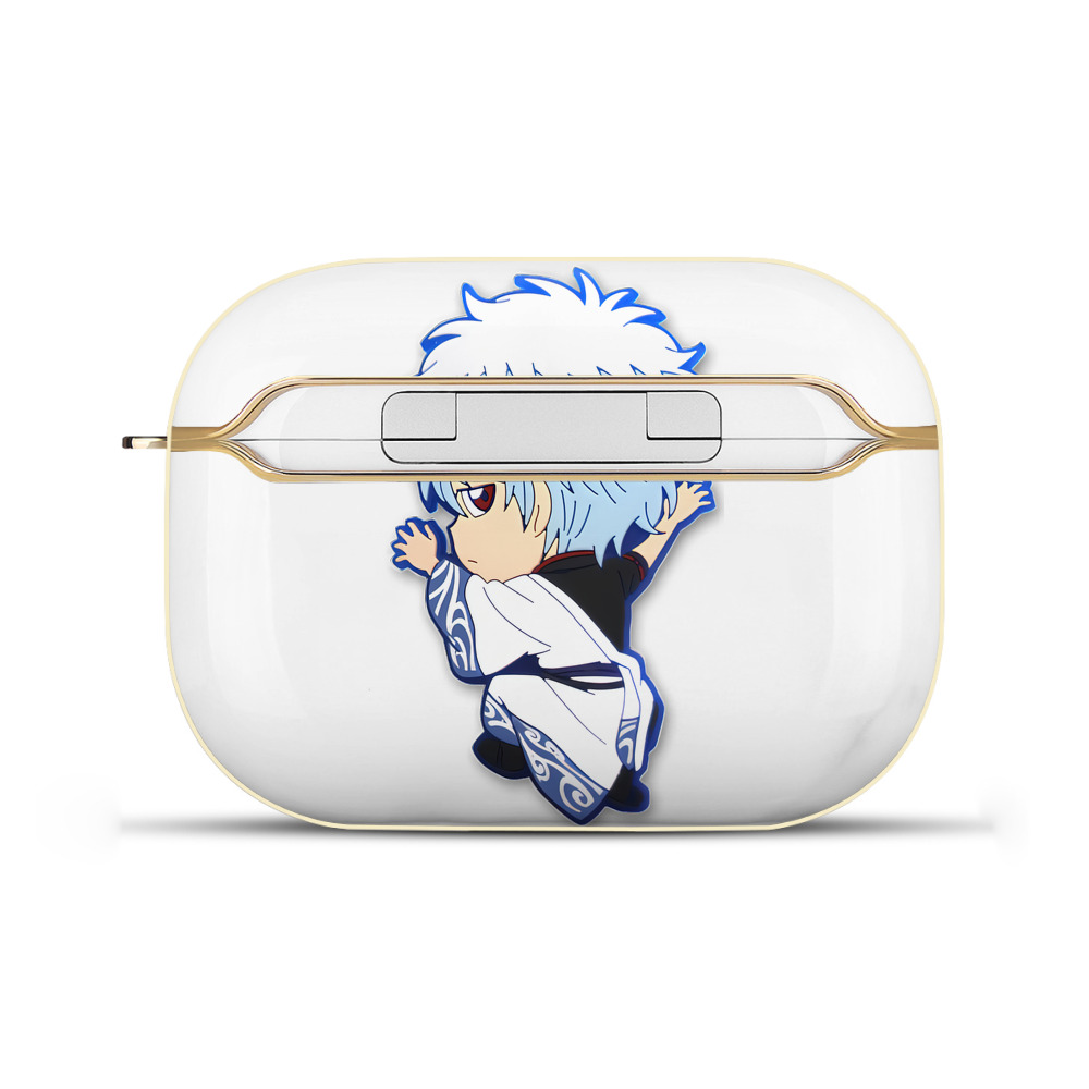 （画像用） ぎんたま 坂田銀時（さかたぎんとき） 神楽 志村新八（しむら しんぱち） GINTAMA Sakata Gintoki Kagura Shimura Shinpachi 【AirPods Pro用】ハードシェル保護ケース｜耐衝撃・防指紋・カラビナ付き商品仕様