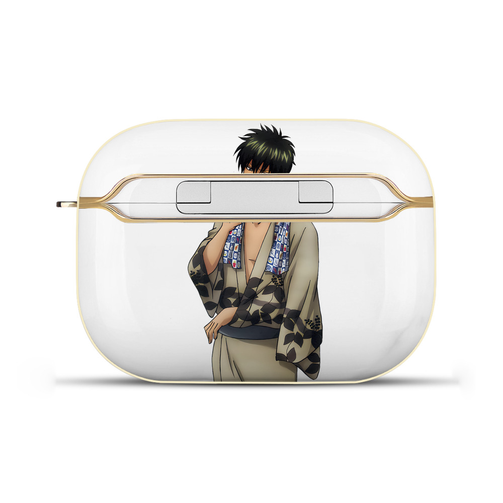 （画像用） ぎんたま 坂田銀時（さかたぎんとき） 神楽 志村新八（しむら しんぱち） GINTAMA Sakata Gintoki Kagura Shimura Shinpachi 【AirPods Pro用】ハードシェル保護ケース｜耐衝撃・防指紋・カラビナ付き商品仕様