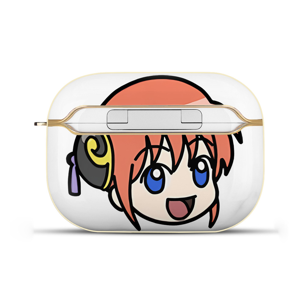 （画像用） ぎんたま 坂田銀時（さかたぎんとき） 神楽 志村新八（しむら しんぱち） GINTAMA Sakata Gintoki Kagura Shimura Shinpachi 【AirPods Pro用】ハードシェル保護ケース｜耐衝撃・防指紋・カラビナ付き商品仕様