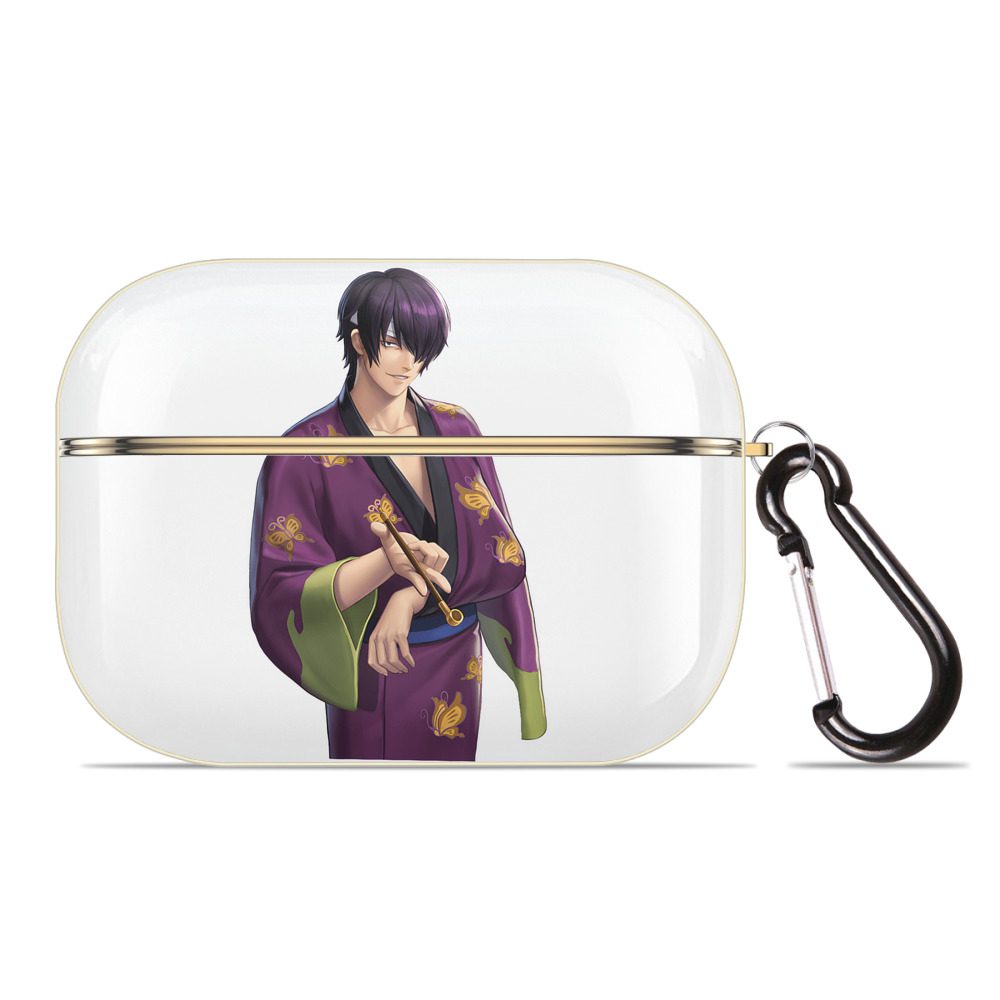 （画像用） ぎんたま 坂田銀時（さかたぎんとき） 神楽 志村新八（しむら しんぱち） GINTAMA Sakata Gintoki Kagura Shimura Shinpachi 【AirPods Pro用】ハードシェル保護ケース｜耐衝撃・防指紋・カラビナ付き商品仕様