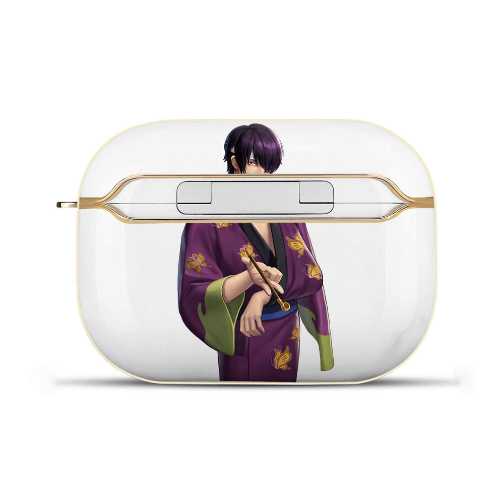 （画像用） ぎんたま 坂田銀時（さかたぎんとき） 神楽 志村新八（しむら しんぱち） GINTAMA Sakata Gintoki Kagura Shimura Shinpachi 【AirPods Pro用】ハードシェル保護ケース｜耐衝撃・防指紋・カラビナ付き商品仕様