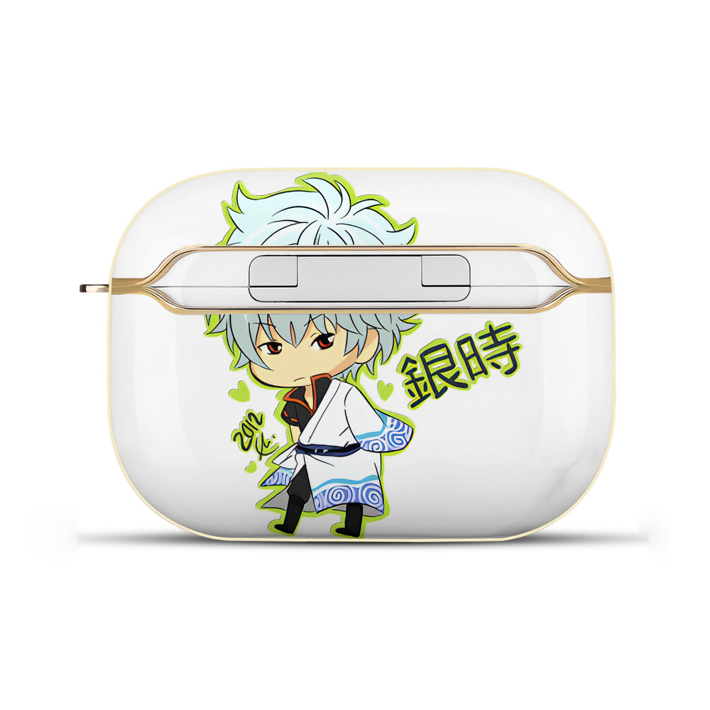 （画像用） ぎんたま 坂田銀時（さかたぎんとき） 神楽 志村新八（しむら しんぱち） GINTAMA Sakata Gintoki Kagura Shimura Shinpachi 【AirPods Pro用】ハードシェル保護ケース｜耐衝撃・防指紋・カラビナ付き商品仕様