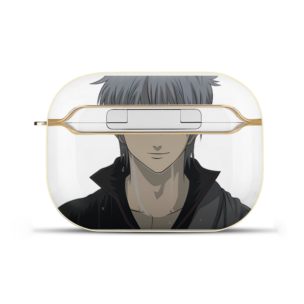 （画像用） ぎんたま 坂田銀時（さかたぎんとき） 神楽 志村新八（しむら しんぱち） GINTAMA Sakata Gintoki Kagura Shimura Shinpachi 【AirPods Pro用】ハードシェル保護ケース｜耐衝撃・防指紋・カラビナ付き商品仕様