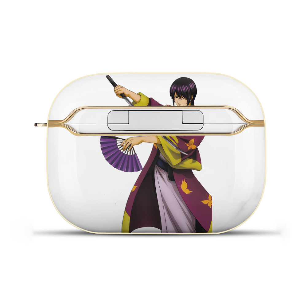 （画像用） ぎんたま 坂田銀時（さかたぎんとき） 神楽 志村新八（しむら しんぱち） GINTAMA Sakata Gintoki Kagura Shimura Shinpachi 【AirPods Pro用】ハードシェル保護ケース｜耐衝撃・防指紋・カラビナ付き商品仕様