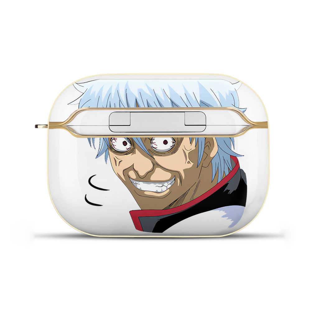 （画像用） ぎんたま 坂田銀時（さかたぎんとき） 神楽 志村新八（しむら しんぱち） GINTAMA Sakata Gintoki Kagura Shimura Shinpachi 【AirPods Pro用】ハードシェル保護ケース｜耐衝撃・防指紋・カラビナ付き商品仕様