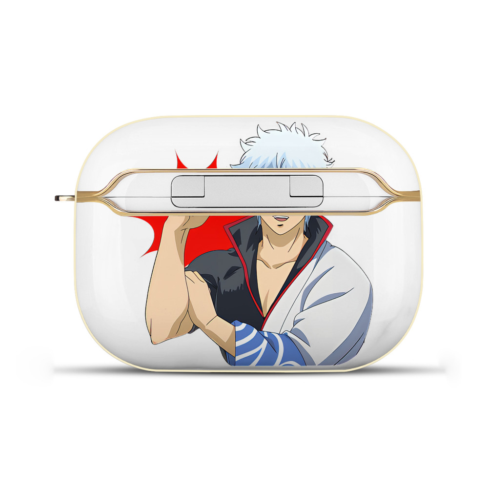 （画像用） ぎんたま 坂田銀時（さかたぎんとき） 神楽 志村新八（しむら しんぱち） GINTAMA Sakata Gintoki Kagura Shimura Shinpachi 【AirPods Pro用】ハードシェル保護ケース｜耐衝撃・防指紋・カラビナ付き商品仕様