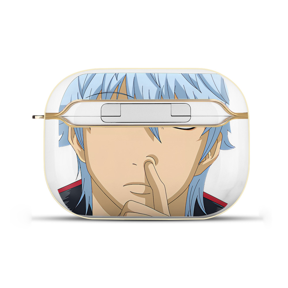 （画像用） ぎんたま 坂田銀時（さかたぎんとき） 神楽 志村新八（しむら しんぱち） GINTAMA Sakata Gintoki Kagura Shimura Shinpachi 【AirPods Pro用】ハードシェル保護ケース｜耐衝撃・防指紋・カラビナ付き商品仕様