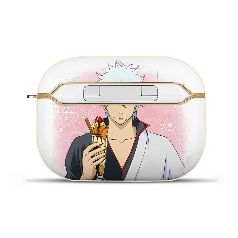 （画像用） ぎんたま 坂田銀時（さかたぎんとき） 神楽 志村新八（しむら しんぱち） GINTAMA Sakata Gintoki Kagura Shimura Shinpachi 【AirPods Pro用】ハードシェル保護ケース｜耐衝撃・防指紋・カラビナ付き商品仕様