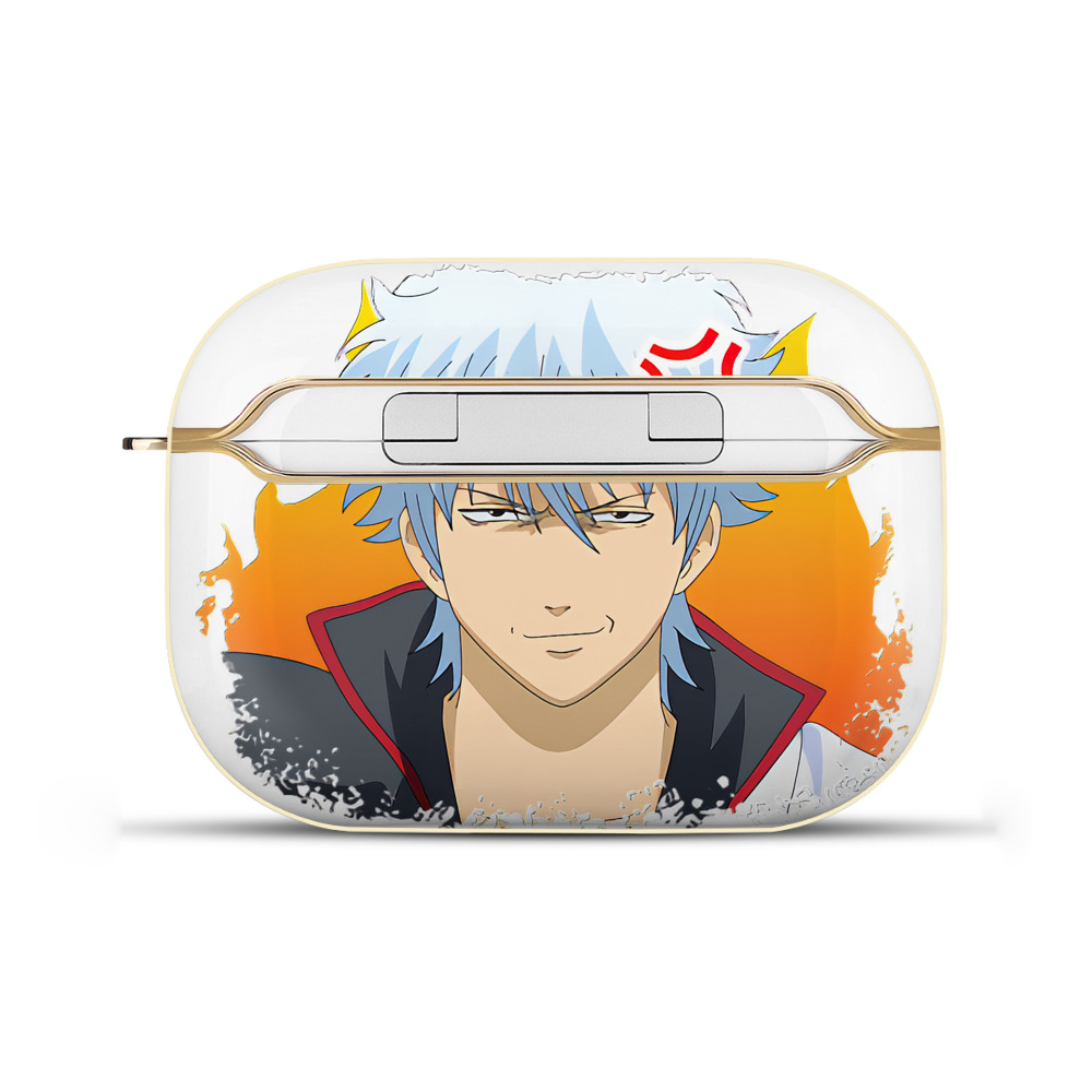 （画像用） ぎんたま 坂田銀時（さかたぎんとき） 神楽 志村新八（しむら しんぱち） GINTAMA Sakata Gintoki Kagura Shimura Shinpachi 【AirPods Pro用】ハードシェル保護ケース｜耐衝撃・防指紋・カラビナ付き商品仕様