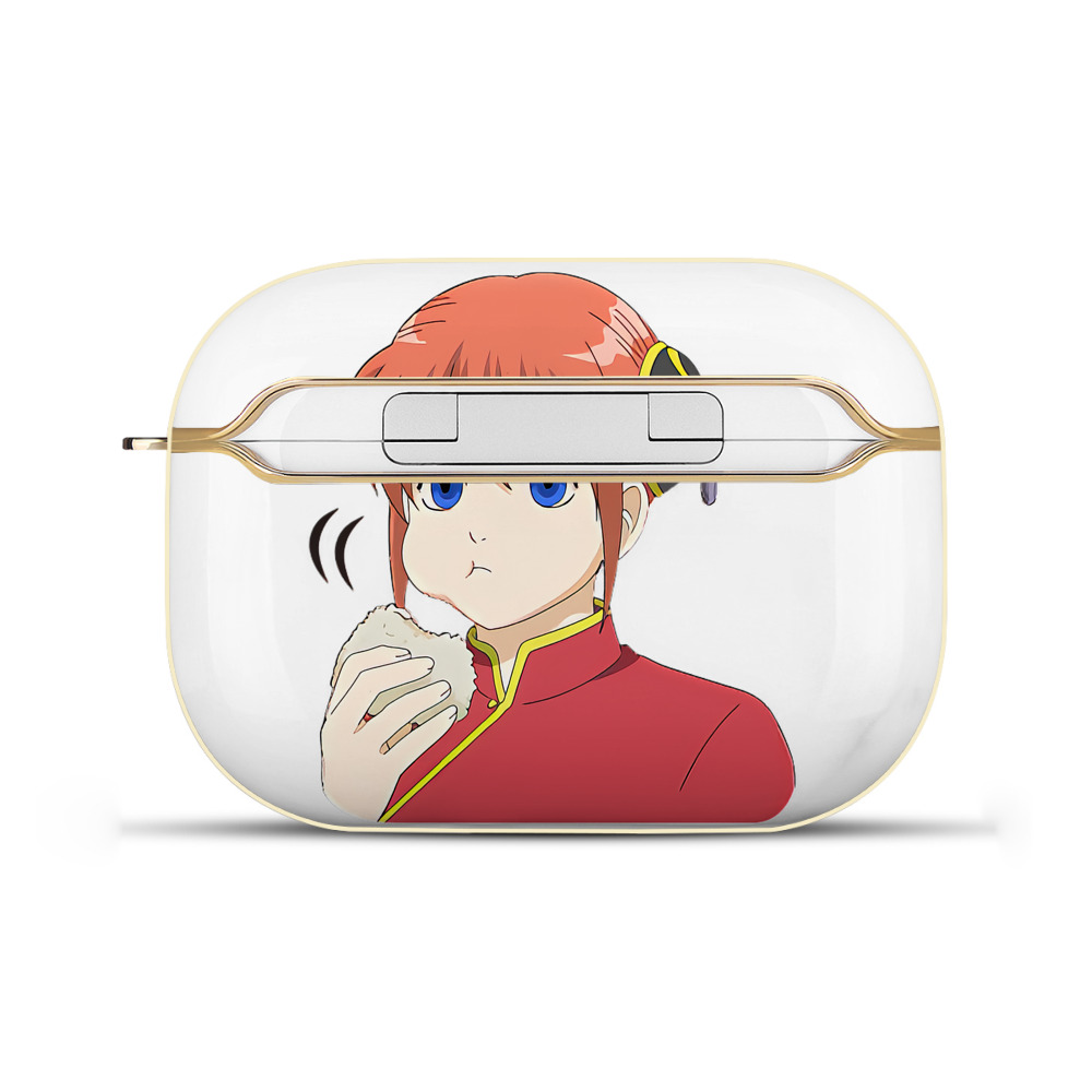 （画像用） ぎんたま 坂田銀時（さかたぎんとき） 神楽 志村新八（しむら しんぱち） GINTAMA Sakata Gintoki Kagura Shimura Shinpachi 【AirPods Pro用】ハードシェル保護ケース｜耐衝撃・防指紋・カラビナ付き商品仕様