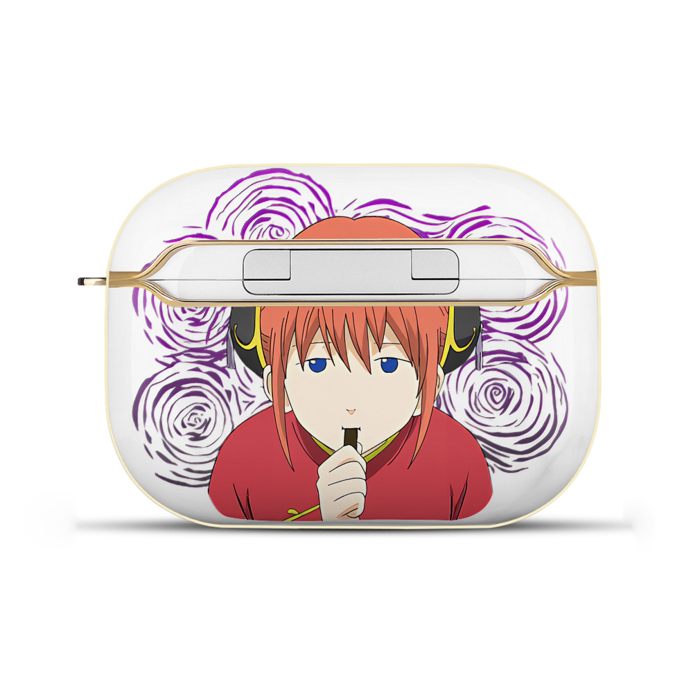 （画像用） ぎんたま 坂田銀時（さかたぎんとき） 神楽 志村新八（しむら しんぱち） GINTAMA Sakata Gintoki Kagura Shimura Shinpachi 【AirPods Pro用】ハードシェル保護ケース｜耐衝撃・防指紋・カラビナ付き商品仕様