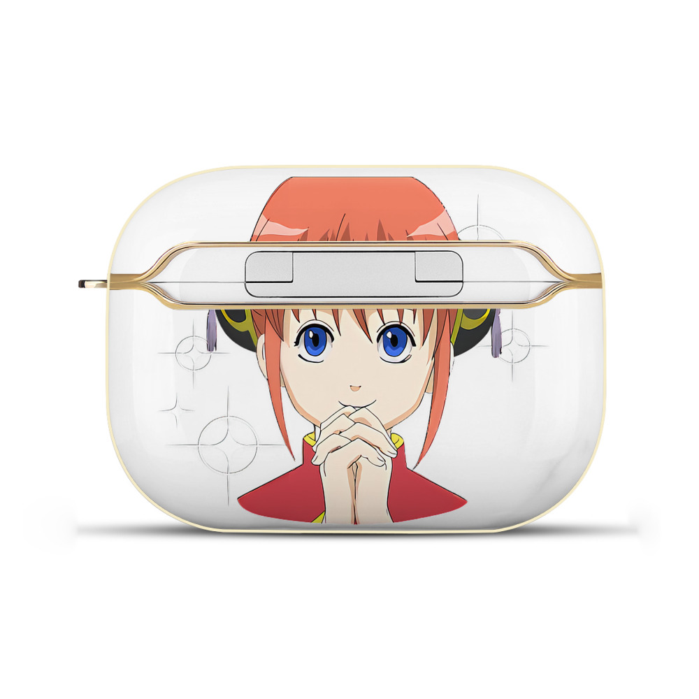 （画像用） ぎんたま 坂田銀時（さかたぎんとき） 神楽 志村新八（しむら しんぱち） GINTAMA Sakata Gintoki Kagura Shimura Shinpachi 【AirPods Pro用】ハードシェル保護ケース｜耐衝撃・防指紋・カラビナ付き商品仕様