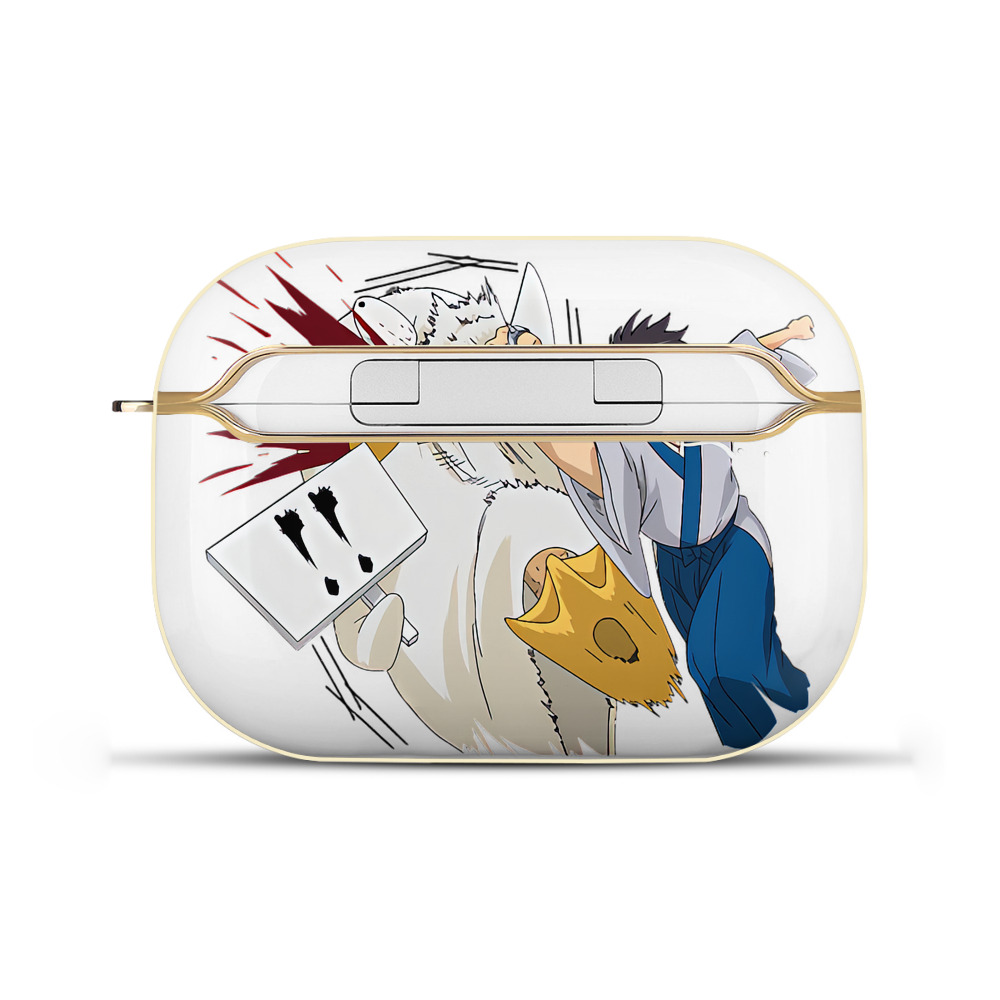 （画像用） ぎんたま 坂田銀時（さかたぎんとき） 神楽 志村新八（しむら しんぱち） GINTAMA Sakata Gintoki Kagura Shimura Shinpachi 【AirPods Pro用】ハードシェル保護ケース｜耐衝撃・防指紋・カラビナ付き商品仕様