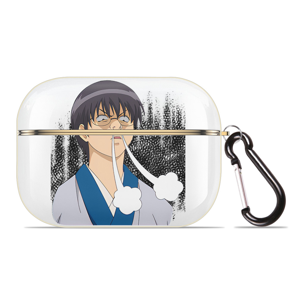（画像用） ぎんたま 坂田銀時（さかたぎんとき） 神楽 志村新八（しむら しんぱち） GINTAMA Sakata Gintoki Kagura Shimura Shinpachi 【AirPods Pro用】ハードシェル保護ケース｜耐衝撃・防指紋・カラビナ付き商品仕様