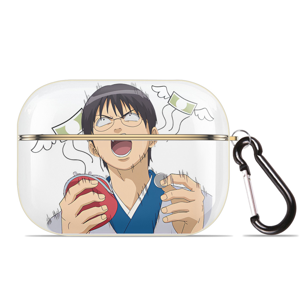（画像用） ぎんたま 坂田銀時（さかたぎんとき） 神楽 志村新八（しむら しんぱち） GINTAMA Sakata Gintoki Kagura Shimura Shinpachi 【AirPods Pro用】ハードシェル保護ケース｜耐衝撃・防指紋・カラビナ付き商品仕様