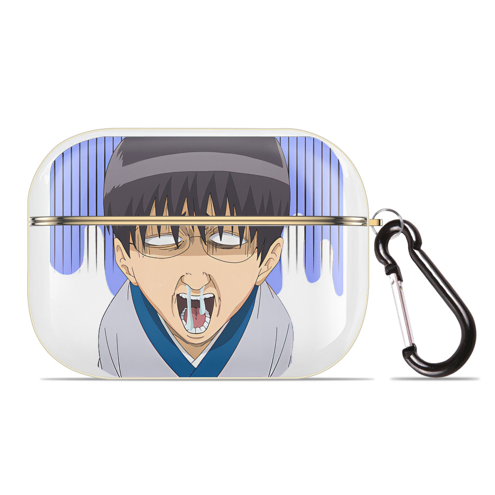 （画像用） ぎんたま 坂田銀時（さかたぎんとき） 神楽 志村新八（しむら しんぱち） GINTAMA Sakata Gintoki Kagura Shimura Shinpachi 【AirPods Pro用】ハードシェル保護ケース｜耐衝撃・防指紋・カラビナ付き商品仕様