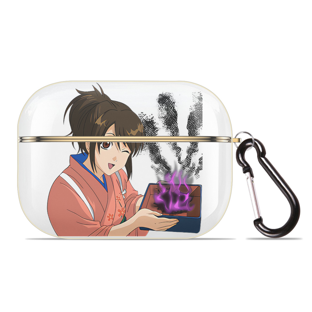 （画像用） ぎんたま 坂田銀時（さかたぎんとき） 神楽 志村新八（しむら しんぱち） GINTAMA Sakata Gintoki Kagura Shimura Shinpachi 【AirPods Pro用】ハードシェル保護ケース｜耐衝撃・防指紋・カラビナ付き商品仕様