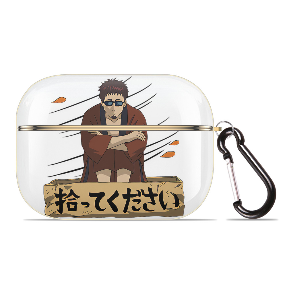 （画像用） ぎんたま 坂田銀時（さかたぎんとき） 神楽 志村新八（しむら しんぱち） GINTAMA Sakata Gintoki Kagura Shimura Shinpachi 【AirPods Pro用】ハードシェル保護ケース｜耐衝撃・防指紋・カラビナ付き商品仕様
