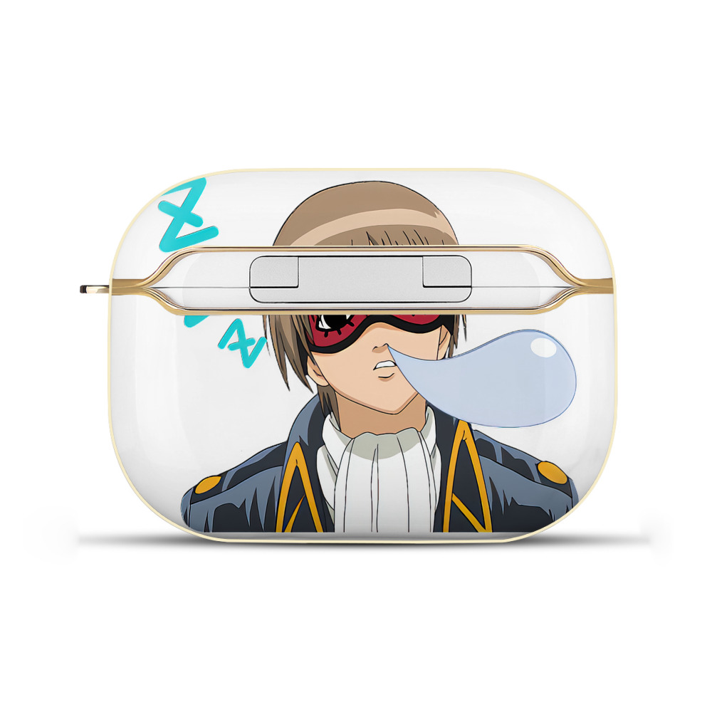 （画像用） ぎんたま 坂田銀時（さかたぎんとき） 神楽 志村新八（しむら しんぱち） GINTAMA Sakata Gintoki Kagura Shimura Shinpachi 【AirPods Pro用】ハードシェル保護ケース｜耐衝撃・防指紋・カラビナ付き商品仕様