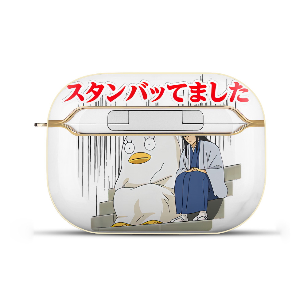 （画像用） ぎんたま 坂田銀時（さかたぎんとき） 神楽 志村新八（しむら しんぱち） GINTAMA Sakata Gintoki Kagura Shimura Shinpachi 【AirPods Pro用】ハードシェル保護ケース｜耐衝撃・防指紋・カラビナ付き商品仕様