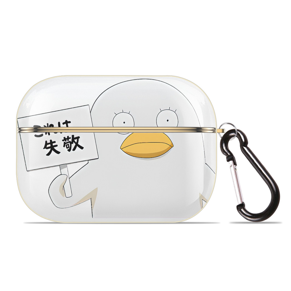 （画像用） ぎんたま 坂田銀時（さかたぎんとき） 神楽 志村新八（しむら しんぱち） GINTAMA Sakata Gintoki Kagura Shimura Shinpachi 【AirPods Pro用】ハードシェル保護ケース｜耐衝撃・防指紋・カラビナ付き商品仕様