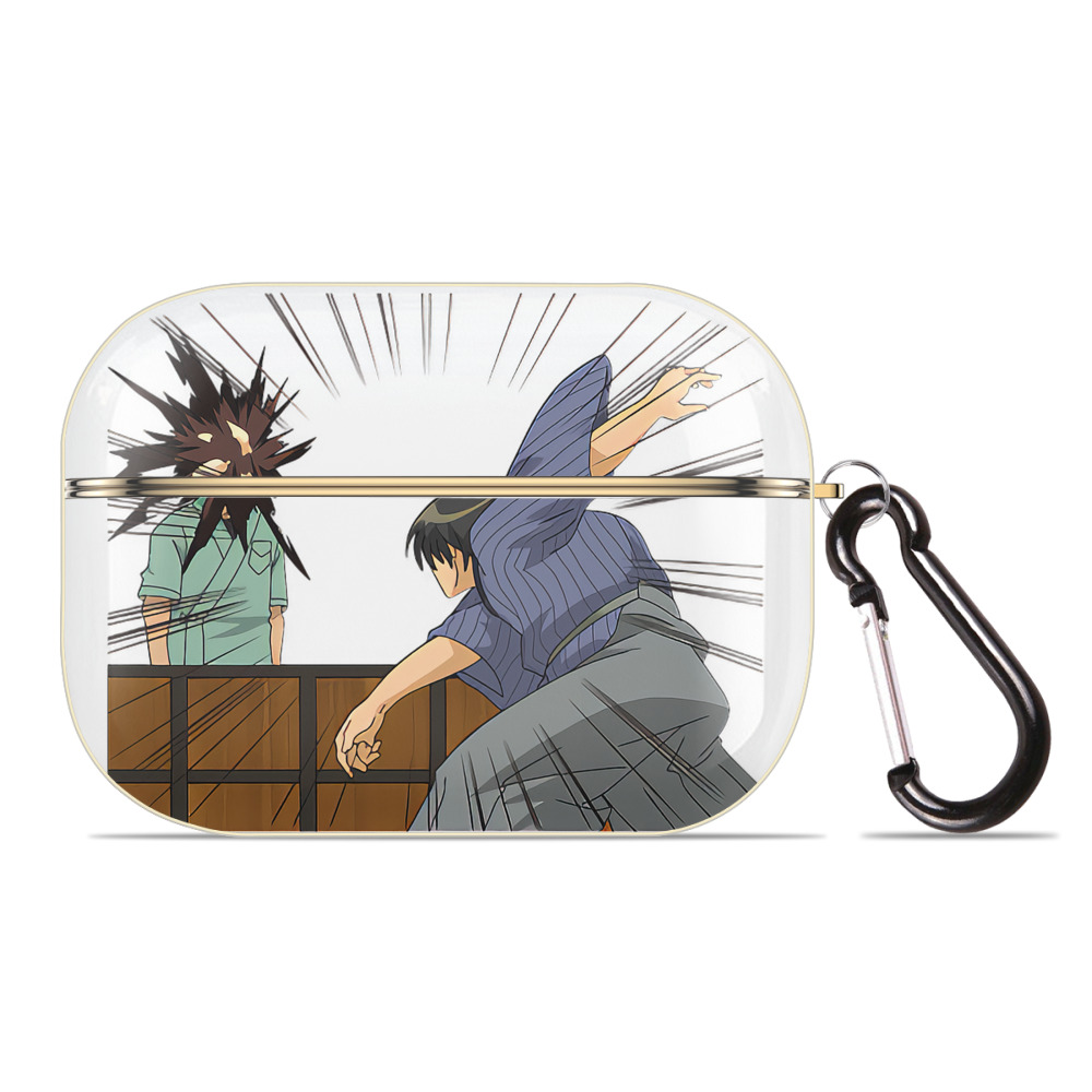 （画像用） ぎんたま 坂田銀時（さかたぎんとき） 神楽 志村新八（しむら しんぱち） GINTAMA Sakata Gintoki Kagura Shimura Shinpachi 【AirPods Pro用】ハードシェル保護ケース｜耐衝撃・防指紋・カラビナ付き商品仕様