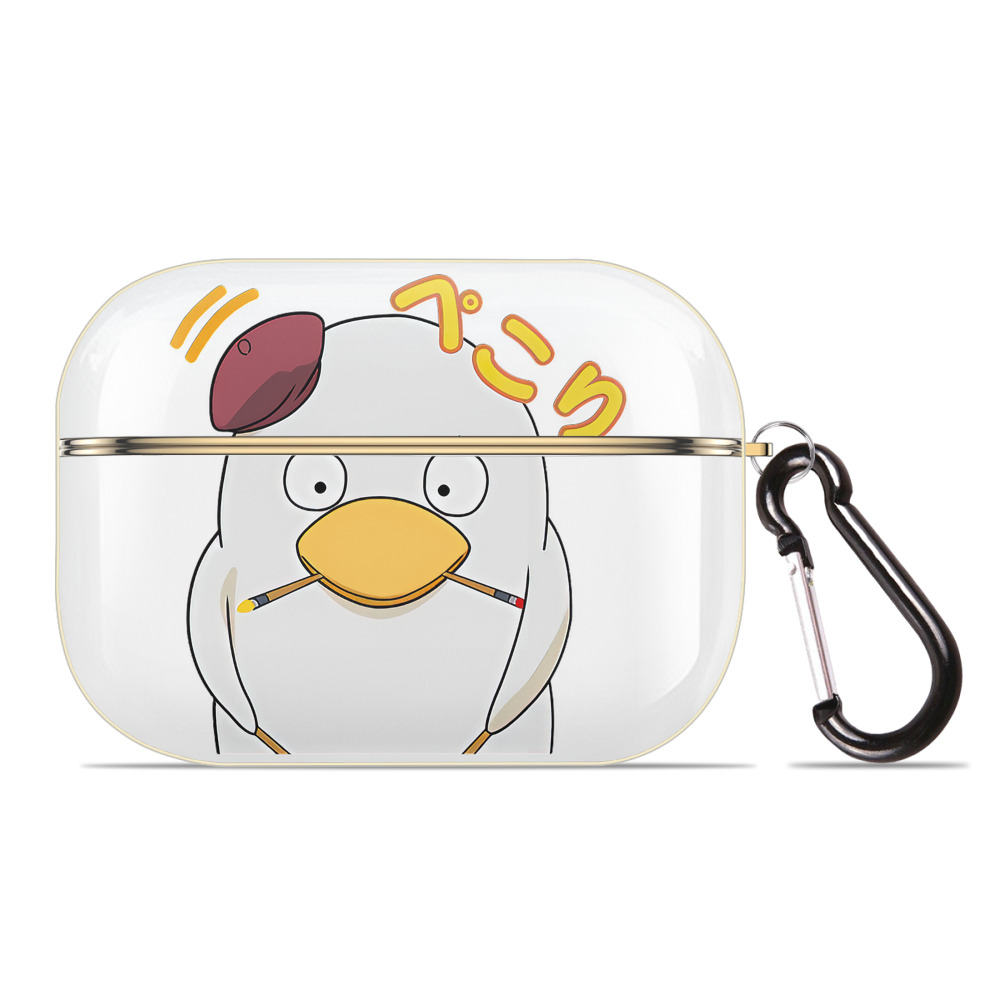 （画像用） ぎんたま 坂田銀時（さかたぎんとき） 神楽 志村新八（しむら しんぱち） GINTAMA Sakata Gintoki Kagura Shimura Shinpachi 【AirPods Pro用】ハードシェル保護ケース｜耐衝撃・防指紋・カラビナ付き商品仕様