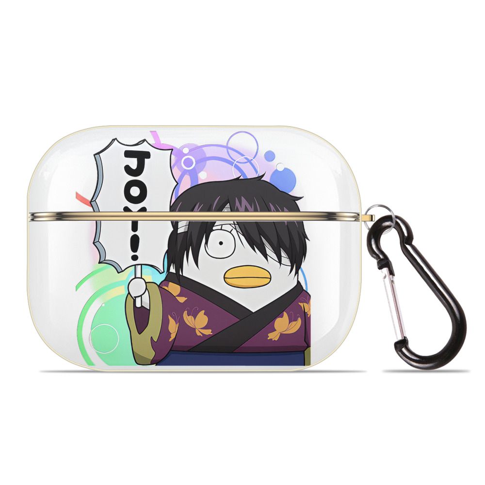 （画像用） ぎんたま 坂田銀時（さかたぎんとき） 神楽 志村新八（しむら しんぱち） GINTAMA Sakata Gintoki Kagura Shimura Shinpachi 【AirPods Pro用】ハードシェル保護ケース｜耐衝撃・防指紋・カラビナ付き商品仕様