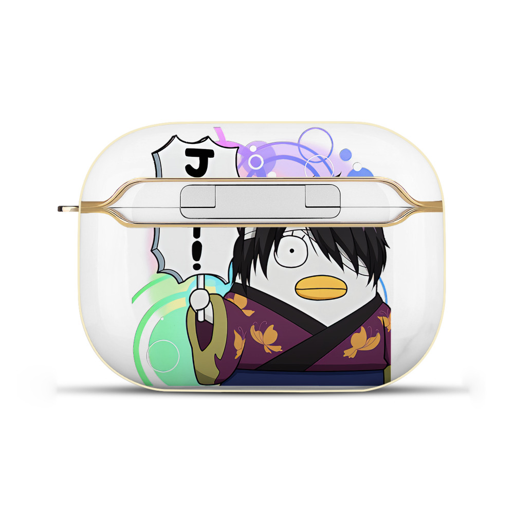 （画像用） ぎんたま 坂田銀時（さかたぎんとき） 神楽 志村新八（しむら しんぱち） GINTAMA Sakata Gintoki Kagura Shimura Shinpachi 【AirPods Pro用】ハードシェル保護ケース｜耐衝撃・防指紋・カラビナ付き商品仕様