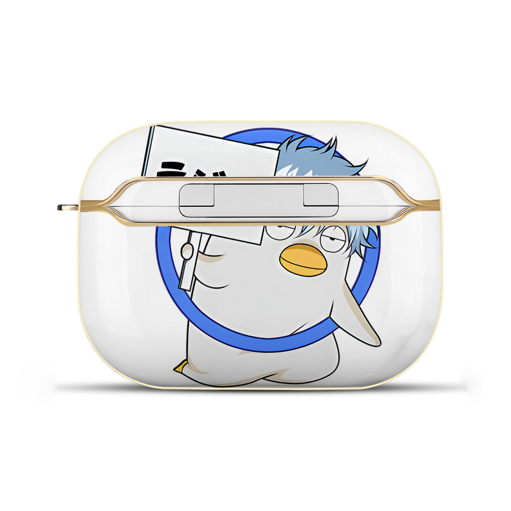（画像用） ぎんたま 坂田銀時（さかたぎんとき） 神楽 志村新八（しむら しんぱち） GINTAMA Sakata Gintoki Kagura Shimura Shinpachi 【AirPods Pro用】ハードシェル保護ケース｜耐衝撃・防指紋・カラビナ付き商品仕様
