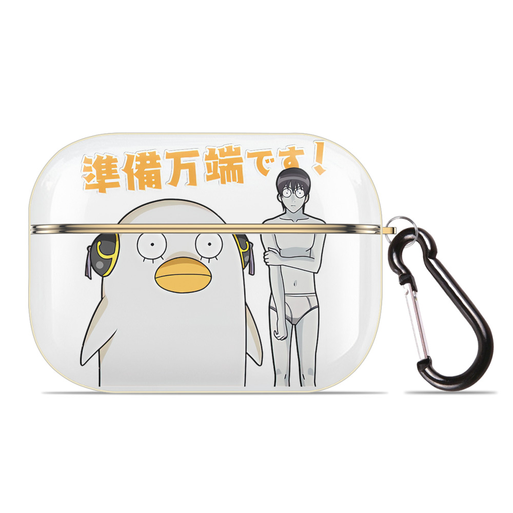 （画像用） ぎんたま 坂田銀時（さかたぎんとき） 神楽 志村新八（しむら しんぱち） GINTAMA Sakata Gintoki Kagura Shimura Shinpachi 【AirPods Pro用】ハードシェル保護ケース｜耐衝撃・防指紋・カラビナ付き商品仕様