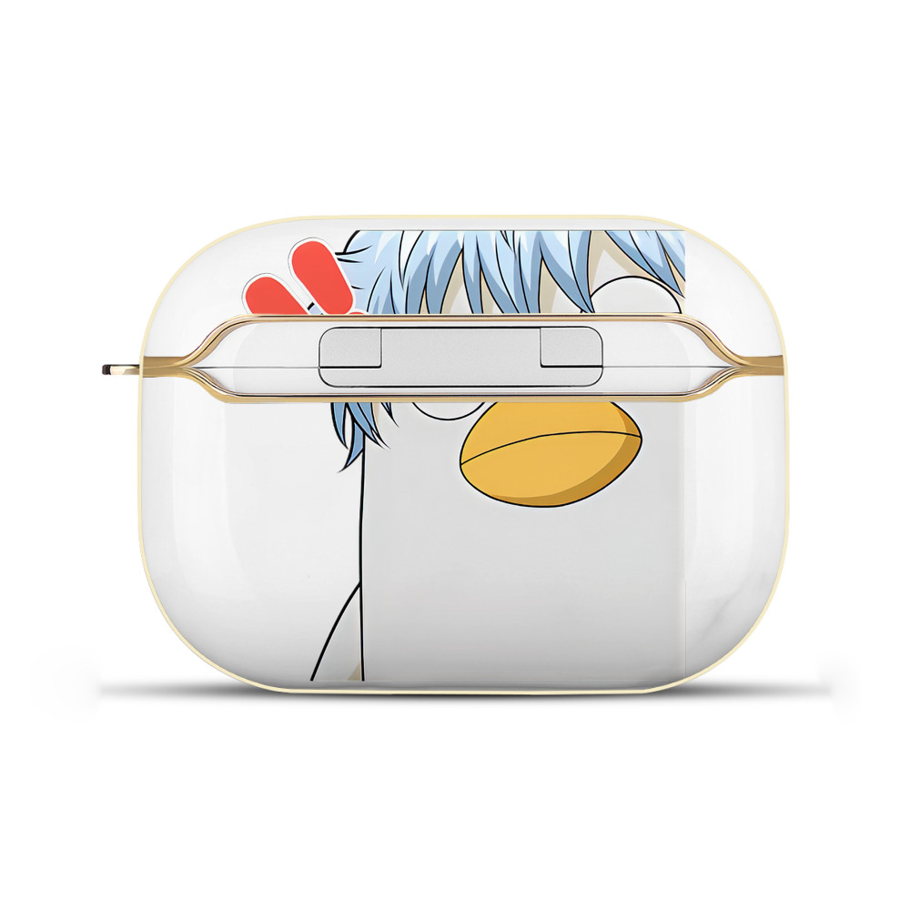 （画像用） ぎんたま 坂田銀時（さかたぎんとき） 神楽 志村新八（しむら しんぱち） GINTAMA Sakata Gintoki Kagura Shimura Shinpachi 【AirPods Pro用】ハードシェル保護ケース｜耐衝撃・防指紋・カラビナ付き商品仕様