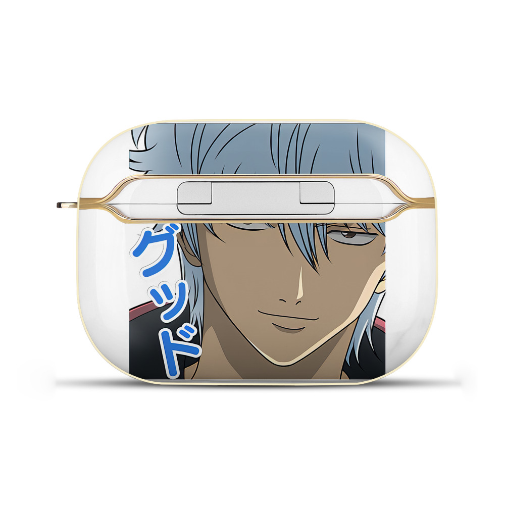 （画像用） ぎんたま 坂田銀時（さかたぎんとき） 神楽 志村新八（しむら しんぱち） GINTAMA Sakata Gintoki Kagura Shimura Shinpachi 【AirPods Pro用】ハードシェル保護ケース｜耐衝撃・防指紋・カラビナ付き商品仕様