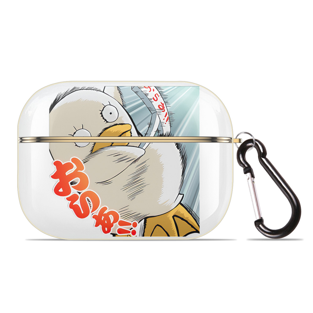 （画像用） ぎんたま 坂田銀時（さかたぎんとき） 神楽 志村新八（しむら しんぱち） GINTAMA Sakata Gintoki Kagura Shimura Shinpachi 【AirPods Pro用】ハードシェル保護ケース｜耐衝撃・防指紋・カラビナ付き商品仕様