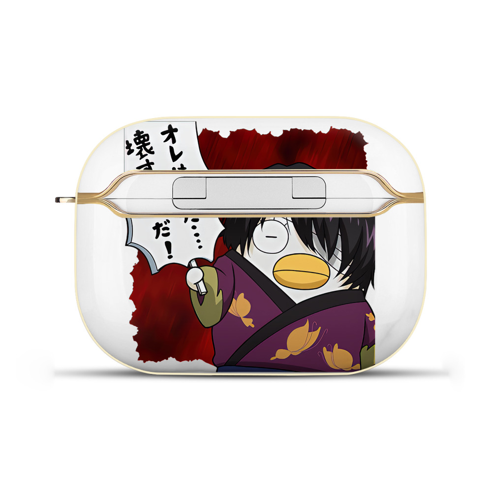 （画像用） ぎんたま 坂田銀時（さかたぎんとき） 神楽 志村新八（しむら しんぱち） GINTAMA Sakata Gintoki Kagura Shimura Shinpachi 【AirPods Pro用】ハードシェル保護ケース｜耐衝撃・防指紋・カラビナ付き商品仕様