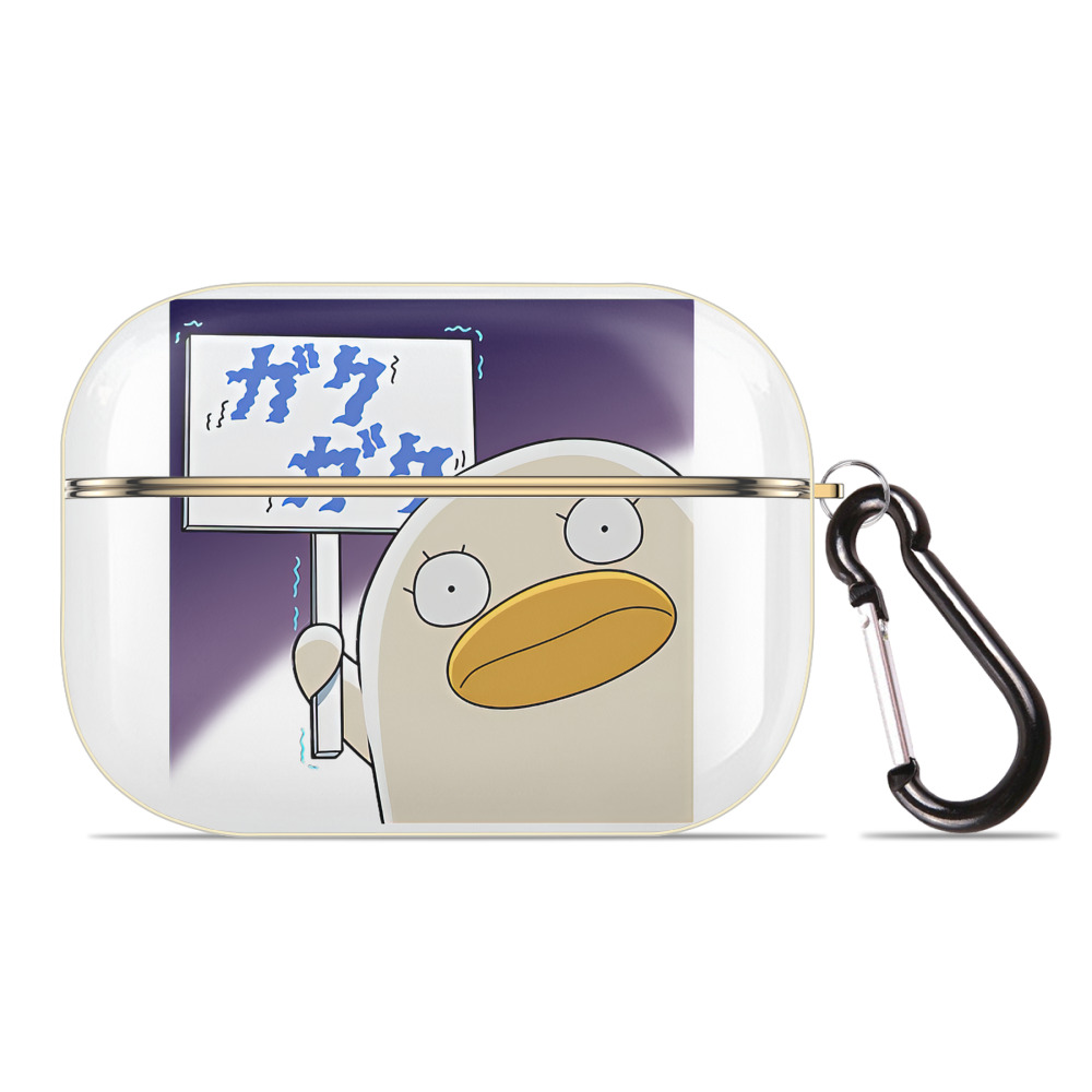 （画像用） ぎんたま 坂田銀時（さかたぎんとき） 神楽 志村新八（しむら しんぱち） GINTAMA Sakata Gintoki Kagura Shimura Shinpachi 【AirPods Pro用】ハードシェル保護ケース｜耐衝撃・防指紋・カラビナ付き商品仕様